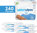 WaterWipes Plastic-Free Original Baby Wipes, 240 Count (20 packs), 99.9% Water Based Wipes, Unscented for Sensitive Skin