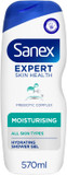 Sanex Expert Skin Health Hypoallergenic Shower Gel l 570ml, for Very Sensitive Skin, Sensitive Shower Gel, 12 Hour Hydration, Prebiotic & Postbiotic Complex, Dermatologically Tested, 0% Sulphates