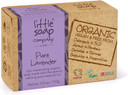 Little Soap Company Organic Soap Bar - Vegan, Cruelty Free, No SLS or Parabens, with English Lavender, Natural, & Eco Friendly, Body, Face & Hand Bar of Soap (110g)