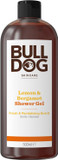 Bulldog Skincare Lemon & Bergamot Shower Gel for Men, Natural, Refreshing Men's Shower Gel, 500 ml