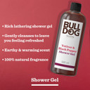 Bulldog Skincare Vetiver & Black Pepper Shower Gel for Men, Natural, Refreshing Men's Shower Gel, 500 ml