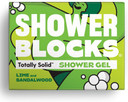 Shower Blocks - Lime & Sandalwood Solid Shower Gel | Plastic, Cruelty and Paraben Free | Vegan | Moisturising Body Soap For The Shower