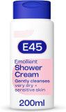 E45 Shower Cream for Dry, Sensitive, and Itchy Skin - Moisturising Body Wash for Men and Women - Helps Maintain Skin pH - Suitable for Eczema and Dermatologically Tested - 200 ml E45 Shower Cream for Dry, Sensitive, and Itchy Skin - Moisturising Body Wash for Men and Women - Helps Maintain Skin pH - Suitable for Eczema and Dermatologically Tested - 200 ml