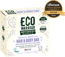 Eco Warrior Baby & Child Edit Relaxing Bedtime Hair & Body Bar (50g) | Hair Shampoo and Body Soap (2 in 1) | Lavender Blossom scent | Gentle, Eco Friendly, Vegan, Cruelty Free