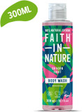 Faith In Nature 300 ml Natural Natural Wild Rose Body Wash, Restoring, Vegan and Cruelty Free, No SLS or Parabens