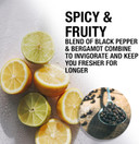 men-u BLACK PEPPER & BERGAMOT mens shower gel 100ml REFILL. Mens body wash- Long lasting, Vegan, Fruity Fragrance. shower gel 100ml REFILL