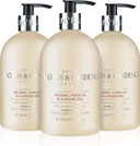 Baylis & Harding Signature Hand Wash Bundle: 3 x 500 ml Black Pepper & Ginseng for Men & 3 x 500 ml Jojoba, Vanilla & Almond Oil (6 bottles) - Vegan Friendly