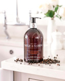 Baylis & Harding Signature Hand Wash Bundle: 3 x 500 ml Black Pepper & Ginseng for Men & 3 x 500 ml Jojoba, Vanilla & Almond Oil (6 bottles) - Vegan Friendly