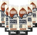 Original Source Vanilla Milk and Raspberry Shower Gel, 100 Percent Natural Fragrance, Vegan, Cruelty Free, Paraben Free, Bulk Buy, Pack of 6 x 500 ml