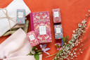 William Morris At Home Guest Soaps 4 x 50 g, Citrus Fragrance, Travel Size, Vegan Friendly and Cruelty Free, Beauty Gift For Her, Bergamot & Vetiver Golden Lily Collection
