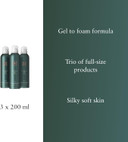 RITUALS Shower Foam The Ritual of Hammam - Value Pack - Shower Gel with Eucalyptus and Argan Oil - Refreshing Foaming Shower Gel - Economy Pack, 3 x 200ml