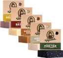 Dr. Squatch All Natural Soap Bar for Men, 5 Bar Variety Pack - Alpine Sage, Bay Rum, Pine Tar, Grapefruit IPA, Spearmint Basil