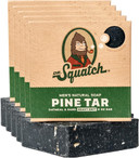 Dr. Squatch Pine Tar Soap 5-pack Bundle  Mens Bar with Natural Woodsy Scent and Skin Exfoliating Scrub  Handmade with Pine, Coconut, Olive Organic Oils in USA (5 Bar Set)