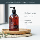 Kit & Kin Eco Hand Wash 3 Bottles + 3 Refills | Lime & Aloe Vera Hand Soap | Plant-Based & Vegan | 100% Naturally Derived | No Harsh Chemicals | Kills 99.9% of Harmful Bacteria | Made in UK