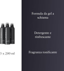 RITUALS Shower Foam Homme - Value Pack - Shower Gel with Cedar Wood and Vitamin E - Powerfully Cleansing Foaming Shower Gel - Economy Pack, 3 x 200ml