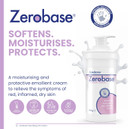 Zeroderma Zerobase Emollient Cream 2-in-1 Moisturiser & Soap Substitute, for Dry & Eczema-Prone Skin, Restores Skin Barrier, 21 percent w/w Paraffins, 50g