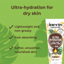INECTO Natural Ultra Hydration Body Lotion 250ml, 100% Natural Coconut Oil, Made in UK, Vegan Formula, Ultra Hydration for Dry Skin