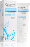 Cuderm Cream 100ml Alcohol Free Moisturiser for Dry Skin & Eczema | Colloidal Oatmeal | Hypoallergenic | Vegan | Unscented | Steroid Free | SLS Free | Cruelty Free | UK Travel Size