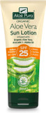 Aloe Pura, Organic Aloe Vera Sun Lotion SPF 25, Natural, Vegetarian, Cruelty Free, Paraben & SLS Free, Long-Lasting Shield, Medium Protection, 200ml