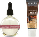 Cuccio Vanilla Bean & Sugar Hydration Essentials Kit- 75ml Cuticle Oil & 4oz Butter Tube, Grey
