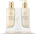 Grace Cole White Nectarine & Pear Scented Body Care Duo Gift Set 1 x Bath & Shower Gel 300ml, 1 x Hand & Body Lotion 300ml - Essential Oils - Vegan - Made In England
