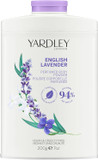 Yardley London English Lavender Perfumed Body Powder, Talcum Powder for Women to Help with Odor Control and Chafing, English Lavender Dusting Powder 200g