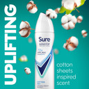 Sure Nonstop Protection Cotton Dry Anti-Perspirant Aerosol Women's Deodorant Spray with Body Heat Activated tech. and a fresh cotton sheets fragrance for 72 hour odour and sweat protection 150 ml