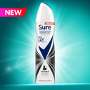 Sure Invisible Black and White Nonstop Protection deodorant Spray, Protects Against White Marks and Yellow Stains, Anti-perspirant Deodorant, Aerosol, 72h Protection Against Sweat and Odour, 150 ml