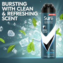 Sure Men Nonstop Protection Invisible Ice Fresh Anti-Perspirant Aerosol Men's Deodorant Spray with Body Heat Activated technology that leaves no marks for 72 hour odour and sweat protection 250 ml Sure Men Nonstop Protection Invisible Ice Fresh Anti-Perspirant Aerosol Men's Deodorant Spray with Body Heat Activated technology that leaves no marks for 72 hour odour and sweat protection 250 ml