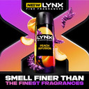 Lynx Fine Fragrance Collection Peach Infusion Premium Body Spray Men's Deodorant infused with a peach, patchouli & amber scent for 72 hours of freshness 150 ml