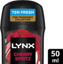 Lynx Fine Fragrance Collection Cherry Spritz Premium Deodorant Stick Men's Deodorant with a cherry, red apple & amber fragrance for 72 hour odour protection 50 ml