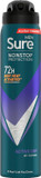 Sure Men Nonstop Protection Active Dry Antiperspirant Deodorant with Body Heat Activated technology Spray for 72-hour odour and sweat protection 250 ml