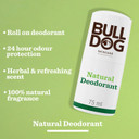 Bulldog Skincare Original Roll On Natural Deodorant, White, Patchouli, 75 ml (Pack of 2)
