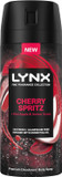 Lynx Fine Fragrance Collection Cherry Spritz Premium Body Spray Men's Deodorant infused with a cherry, red apple & amber scent for 72 hours of freshness 150 ml (Pack of 2)