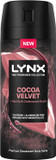 Lynx Fine Fragrance Collection Cocoa Velvet Premium Body Spray Men's Deodorant infused with a cocoa, vanilla & cedarwood scent for 72 hours of freshness 150 ml (Pack of 2)