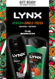 LYNX Africa & Jungle Fresh The Sidekick Duo Deodorant Gift Set 3-in-1 Body, Face & Hair Wash & Body Spray perfect for his daily routine 2 piece LYNX Africa & Jungle Fresh The Sidekick Duo Deodorant Gift Set 3-in-1 Body, Face & Hair Wash & Body Spray perfect for his daily routine 2 piece