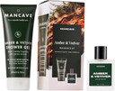 ManCave Amber & Vetiver Men's Fragrance Gift Set, 50ml Amber & Vetiver Eau de Toilette, 200ml Shower Gel, Perfume Set, Mans Fragrance kit, present idea for him