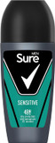 Sure Men Sensitive Anti-Perspirant Roll On Men's Deodorant with MotionSense technology for 48 hour protection against sweat and odour 6x 50 ml