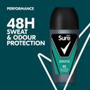 Sure Men Sensitive Anti-Perspirant Roll On Men's Deodorant with MotionSense technology for 48 hour protection against sweat and odour 6x 50 ml
