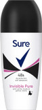 Sure Invisible Pure Anti-Perspirant Roll On for 48-hour sweat and odour protection deodorant for women that protects against white marks and yellow stains 6x 50 ml