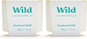 Wild - Natural Refillable Deodorant - Fresh Cotton & Sea Salt Refill Trio Pack - Vegan & Eco-Friendly - Aluminium Free - Long Lasting Protection - Natural Ingredients - 3 Pack of 40g Refills