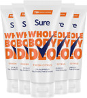 Sure Deodorant Cream Fresh Citrus, Pack of 5, Whole Body Deodorant for Women Aluminium Free Deo Cream with Fresh and Floral Fragrance Provides 48-Hour Odour Control, 75 ml
