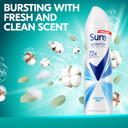 Sure Nonstop Protection Cotton Dry Anti-Perspirant Aerosol Women's Deodorant Spray with Body Heat Activated tech. and a fresh cotton sheets fragrance for 72 hour odour and sweat protection 6x 250 ml
