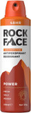 Rock Face Antiperspirant Deodorant for Men - Power Spicy Oriental Scent, 200ml Spray, 48 Hour Protection, Non-Staining, Multipack of 6