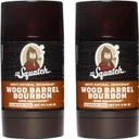 Dr. Squatch Natural Deodorant for Men 2 Pack Wood Barrel Bourbon  Odor-Squatching Men's Deodorant Aluminum Free (2.65 oz, 2 Pack)