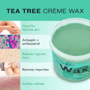 Mylee Tea Tree Soft Creme Wax for Sensitive Skin 450g, Wax Heater Friendly, Ideal for All Body Area Stubborn Coarse Hair Removal Mylee Tea Tree Soft Creme Wax for Sensitive Skin 450g, Wax Heater Friendly, Ideal for All Body Area Stubborn Coarse Hair Removal