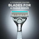 Wilkinson Sword Quattro Titanium Sensitive 4 Razors + 1 Blade  Pack of 5)