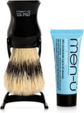 men-ü BARBIERE PURE BRISTLE SHAVING BRUSH (BLACK) Traditional shaving brush set from Italy - Pure bristles. A great introductory shaving brush. Includes 15ml SHAVE CREAM tube