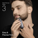 Braun Beard Trimmer Series 3, +6 Styling Tools, Ultra Sharp Blade, 50 Min Runtime, 40 Lengths, BT3565, Black/Blue