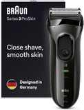 Braun Series 3 ProSkin Electric Shaver, Electric Razor for Men With Pop Up Precision Trimmer, Cordless, Wet and Dry, Close Shave, Gifts For Men, UK 2 Pin Plug, 3020s, Black Razor